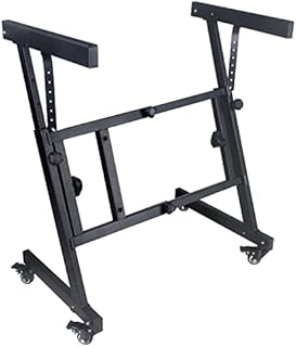GLEAM Keyboard Stand - Z Style Adjustable Heavy Duty Piano Stand with Wheels (Fits 54-88 Key Electric Pianos)