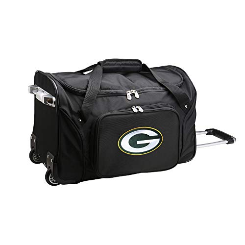 NFL Green Bay Packers Wheeled Duffel Bag, 22-inches, NFGPL401