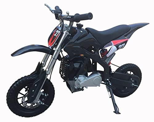 SYX MOTO 4-Stroke 50cc Mini Dirt Bike MT2 Pull Started EPA Approved (BLACK)