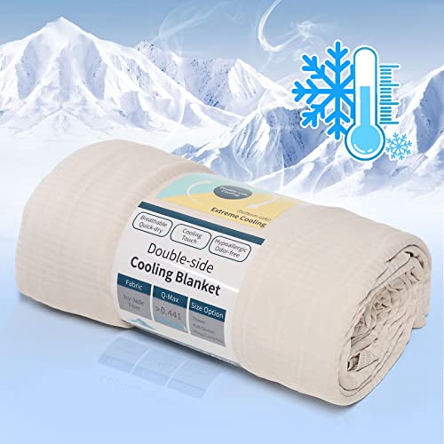 Image of Ailemei Direct Cooling Throw Blanket for Hot Sleepers, Double Sided Cold Effect, Lightweight Breathable Summer Bed Blankets for Night Sweats,50 inchx60 inch