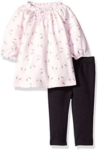Rene Rofe Baby Girls' Dress and Legging 2 Piece Set, Bunny Pink, 0-3 Months