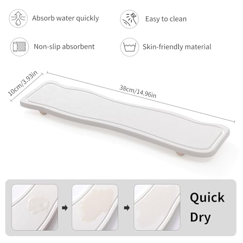 COOLHOOD Alfombrilla de secado multiuso: almohadilla absorbente y antifúngica para encimera. 4