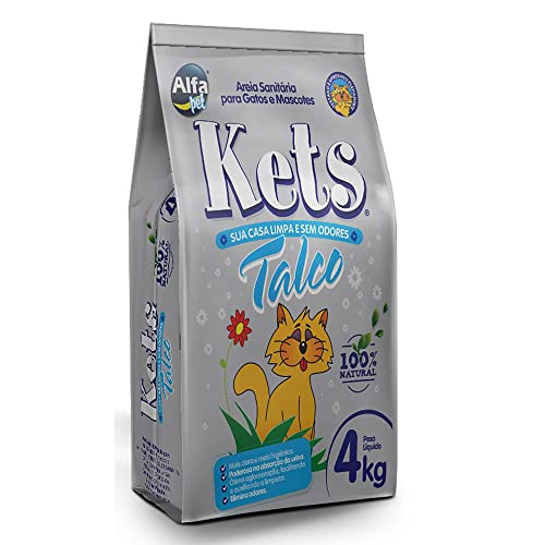 Areia Sanitária Para Gatos Kets Perfumada Talco 4kg