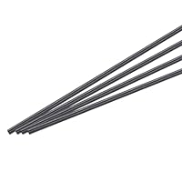 QUARKZMAN Kohlefaserstab, 6mm x 300mm Kohlefaserstange für RC Flugzeug Basteln Drachen Flügelrohr Quadcopter Arm Reparatur Packung mit 4 Stück