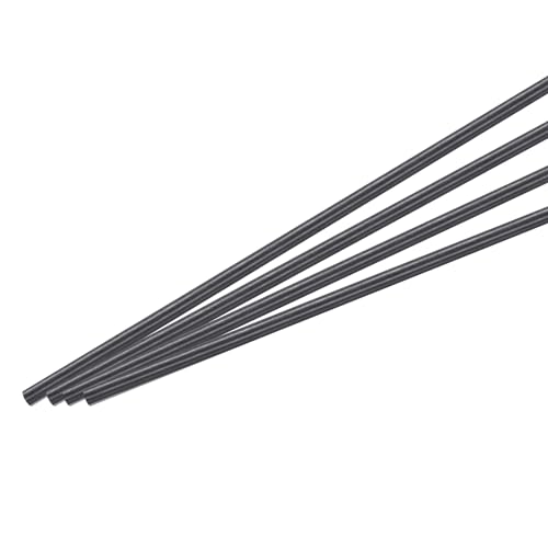 QUARKZMAN Kohlefaserstab, 6mm x 300mm Kohlefaserstange für RC Flugzeug Basteln Drachen Flügelrohr Quadcopter Arm Reparatur Packung mit 4 Stück