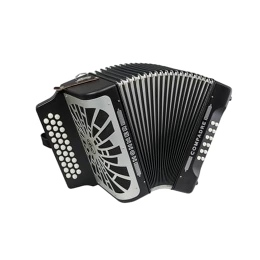 ACORDEONES DIAT. BOTONES. HOHNER Acordeon de piano cromatico COMPADRE GCF ROJO SILVER GRILL.