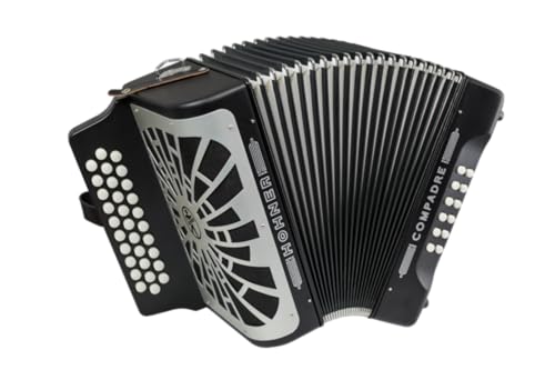 ACORDEONES DIAT. BOTONES. HOHNER Acordeon de piano cromatico COMPADRE GCF ROJO SILVER GRILL.