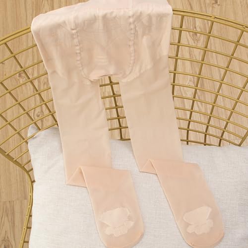 Toddler Socks, Kids Footed Tights with Fun Foot Thin Pineapple Stockings Solid Color Pantyhose for Girls 3-12T4