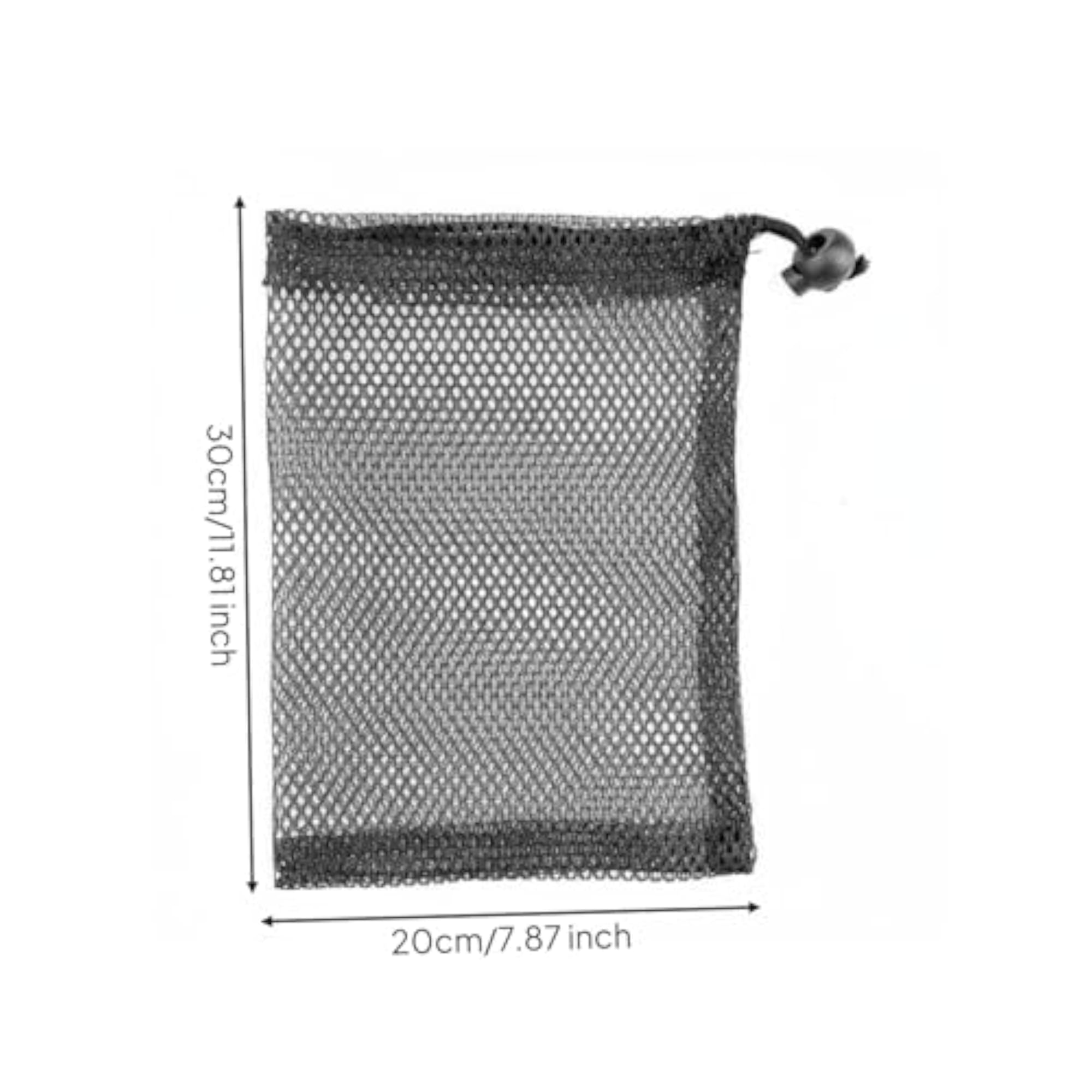 Lightweight Polyester Mesh Drawstring Net Bag, Quick-Drying