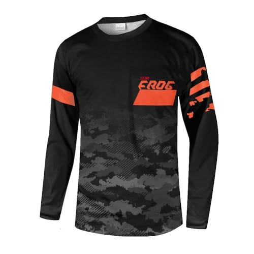 UGLY FROG Hu Racing Men's Long Sleeve Off-Road Mountain Bike MTB Cycling Jersey Downhill&Motocross Shirts