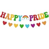 Happy Pride Banner Pride Month Decoration LGBTQ+ Decor Rainbow Party Decor Peace Love Pride Hope Diversity Equality Queer History Celebration Party Supplies