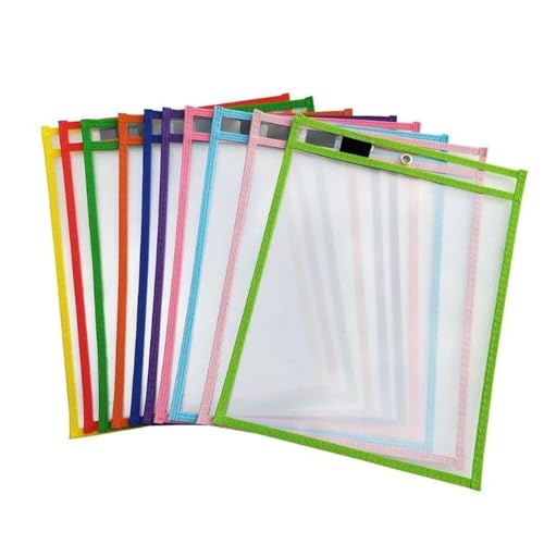Fundas de borrado en seco reutilizables y protectores de hojas transparentes para oficina y colegio