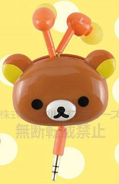 リラックマ 2個セット　有線イヤホン 新品未使用サンエックス　グルマンディーズ Amazon.co.jp: グルマンディーズ リラックマ ダイカットリール式