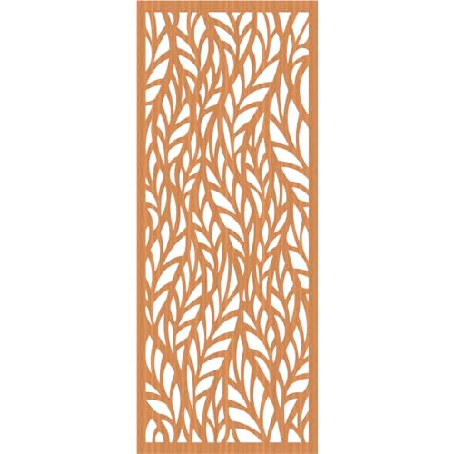 Image of Ortonville Decorative Pierced Fretwork Wood Wall Panels, 35 3 /8 inchW x 89 3 /8 inchH x 3 /8 inchT, Cherry