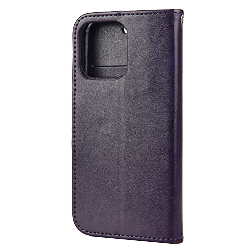 Capa carteira para iPhone 13 Mini, capa durável para iPhone 13 Mini 5,4 polegadas, capa magnética de