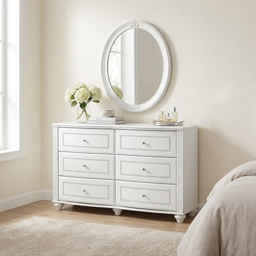 Signature Design by Ashley Trindura Oval Bedroom Mirror, Matte White by Signature Design by Ashley - Used condition - Image 7