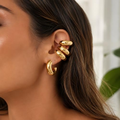 Image of Ear Cuff Set Non Piercing Stackable Clip On Earrings