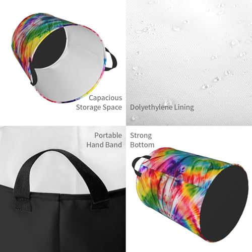 Panier à linge haut imprimé hippie Tie Dye pour chambre - 5