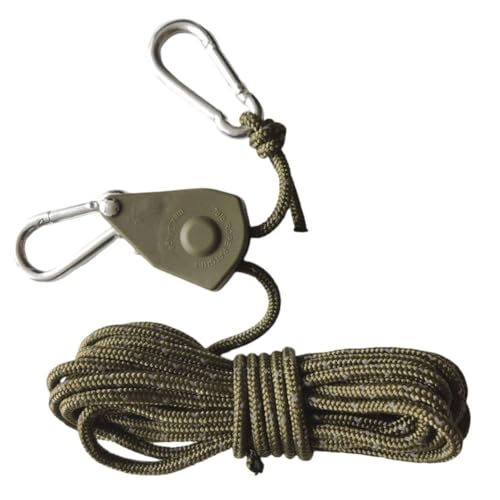 URPIZY Cuerda de viento de 4 mm de diámetro, 2 m de largo para tiendas de campaña y toldos, cuerda de nailon resistente al viento con regulador de metal para camping, senderismo y construcción al aire
