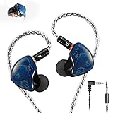 【Erstaunliche Klangisolierung】 Der neueste In-Ear-Monitor kann rund 90 Prozent der Umgebungsgeräusche blockieren, was es Ihnen erleichtert, in Ihre Musikwelt einzutauchen, ohne zu stören. Das Over-the-Ear-Design mit Memory-Wire-Fit sorgt dafür, dass In-Ear-Audiomonitore an Ort und Stelle bleiben und Kabel nicht im Weg sind. Sorgen Sie für langen Tragekomfort.