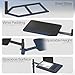 Height Adjustable Under Mattress 20 inch Bedside Desk, Works with Lofts and Beds Without Frames, Tilting Desktop, Fits Laptops, Books, and More, Black