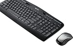 Combo clavier et souris sans fil Logitech MK335 silencieux - Combo clavier et souris sans fil noir/argent, ambidextre