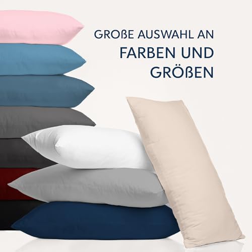Kissenbezug 50x70 Anthrazit 2er Set Mikrofaser Oeko-TEX Zertifiziert Dreamzie - Kopfkissenbezug 50x70 Weich