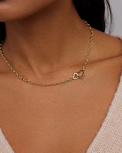 gorjana - Parker Heart Necklace 16 1/2 or 17 inches - 18K Gold Plated - Cable Chain, Interlocking Double Open Hearts - Gifting Necklace to Loved One - Stylish Gift Packaging - Unique Heart Hinge Closure3