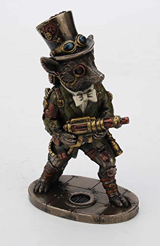 Estatua Resina acabado bronce Steampunk 6.25 in miniatura 1