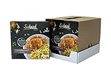 Saftiger Zwiebelhackbraten in würziger Sauce mit Spätzle – 6er Pack (6 x 375g) - Fertiggerichte für die Mikrowelle / Wasserbad - Südwind Lebensmittel