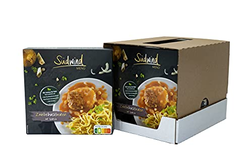 Saftiger Zwiebelhackbraten in würziger Sauce mit Spätzle - 6er Pack (6 x 375g) - Fertiggerichte für die Mikrowelle / Wasserbad - Südwind Lebensmittel Cover