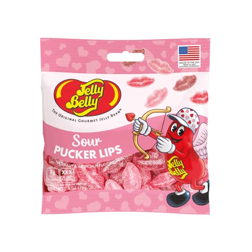 Jelly Belly Valentine Sour Pucker Lips 2.8 oz 12 unidades miniatura 1