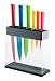 Produktbild KUHN RIKON 26599 Colori+ Messerblock mit Messerset, 7-teilig, bestückt, 6 Messer, 1 Block schwarz/transparent, Plastik, 34.5 x 26.5 x 10 cm, 7-Einheiten