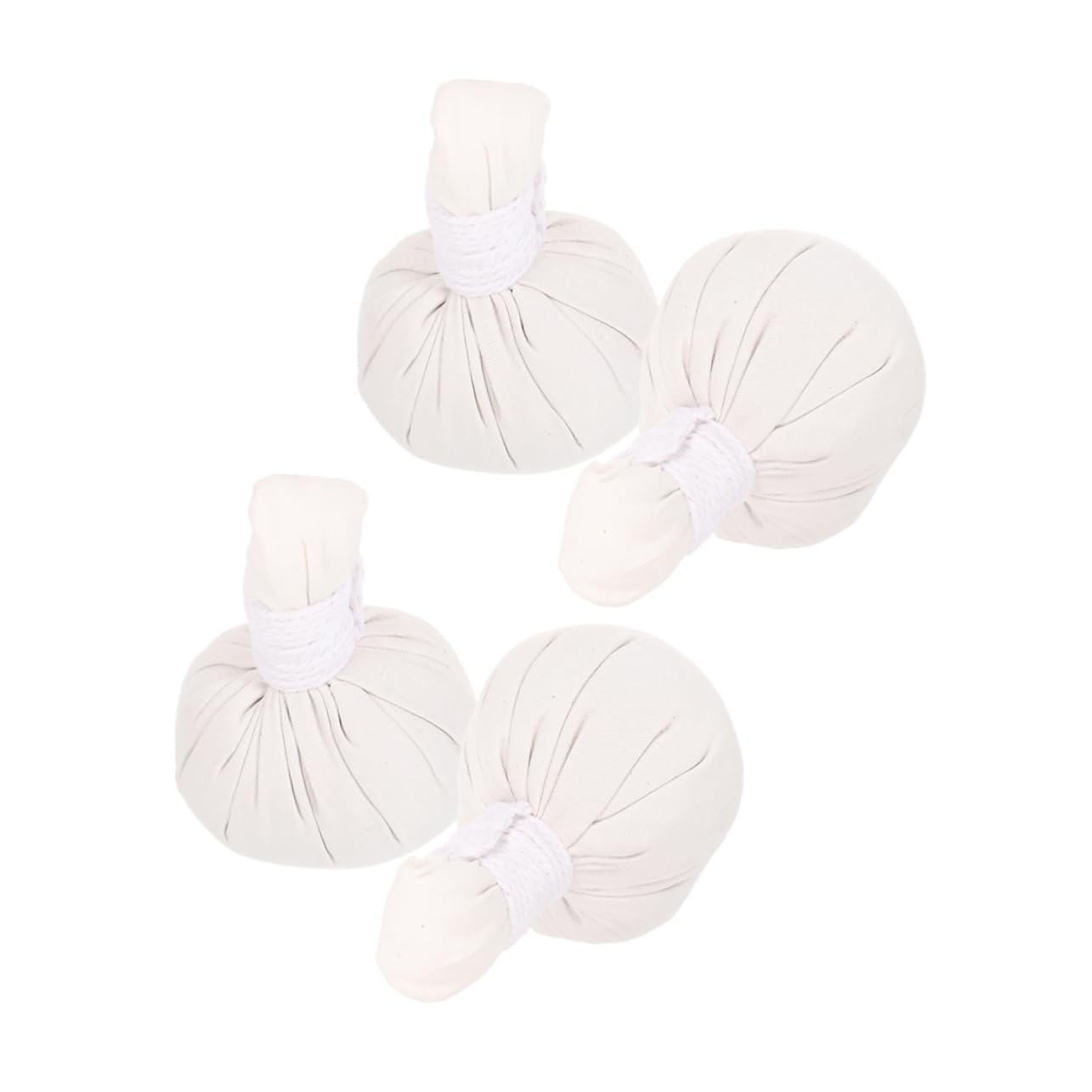 WOONEKY 4 Bolas de Masaje y Relajación Profunda Hierbas Chinas de Aromaterapia y Tela de Algodón para Terapia de Calor, Tamaño Portátil Ideales para Spa