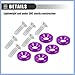 PARSLUCK Universal Finishing Countersunk Fender Bumper Washers, Gasket Screw Engine Bay Fastener Kit for Car Motorcycle Mechanical RC Parts, M6, Durable, Aluminum Alloy, Purple, 6pcs Stable