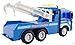 Memtes® Friction Powered Wrecker Tow Truck Toy with Lights and Sound for Kids