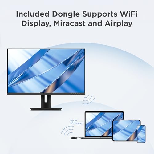 Image of ViewSonic VG2748N 27 Inch 1080p Monitor, IPS Display with Wireless Casting and AirPlay for Smooth Home and Office Productivity, Advanced Ergonomics, USB-C, USB Hub, DisplayPort, and HDMI Inputs