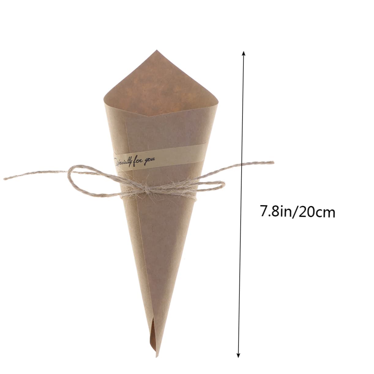 BESPORTBLE 50pcs Diy Handmade Bouquet Wrapping Paper Wedding Confetti Paper Packaging Cones Original Yellow Smooth Surface Vintage Flower Wrapping for Diy Crafts Occasions