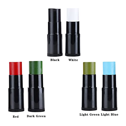 2Pcs Red Green Face Body Paint Stick,Cream Blendable Sticks,For Halloween Cosplay Or Sports,Waterproof Sweatproof Hypoallergenic (Red + Dark Green) #TOP6