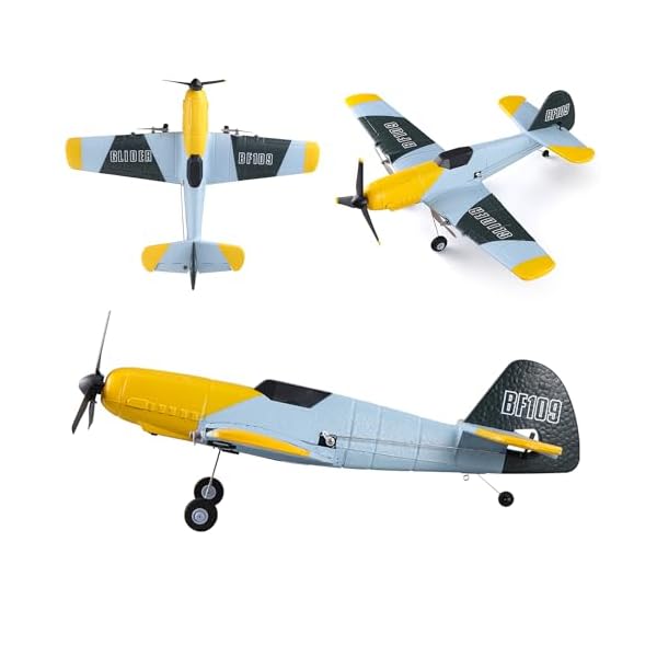 HAWK'S WORK 3-Kanal-RC-Flugzeug BF-109, Ferngesteuertes Flugzeug, flugbereit, 2.4GHz 6-Achsen Gyro Stabilisator, Einfach zu fliegen fÃ¼r Kinder und AnfÃ¤nger – Bild 3