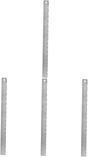 OSALADI 4pcs Stainless Steel Cork Ruler Engineering Ruler Rulers 6 Inch Ruler Stainless Steel Straight Ruler Stainless Steel Cork Back Ruler Measuring Ruler Office Precision Steel Ruler