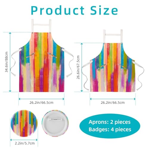 Tablier de serveuse aquarelle colorée pour protéger vos vêtements - 2