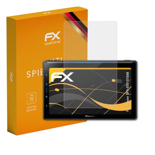 atFoliX Bildschirmfolie kompatibel mit Pioneer SPH-EVO107DAB Schutzfolie, entspiegelnde & stoßdämpfende FX Folie (3X)