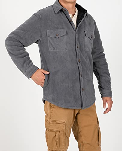 ZENTHACE Men's Warm Sherpa Lined Fleece Plaid Flannel Shirt Jacket(All Sherpa Fleece Lined)4