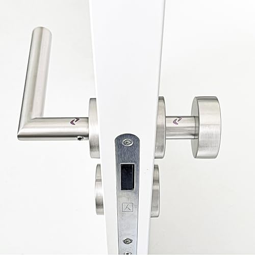 Sempro Wechselgarnitur Livia R2 – Edelstahl Türbeschlag mit festem Türknopf, Drückergarnitur für Eingangstüren & Zimmertüren