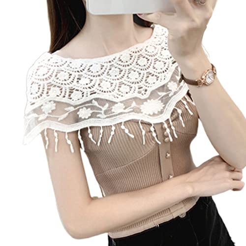 Lace Crochet Shawl For Women Crochet Cape See-Through Lace Cloaks Shawl Bridal Shawl Wrap Capelet Lace Cape Bridesmaid Croch4