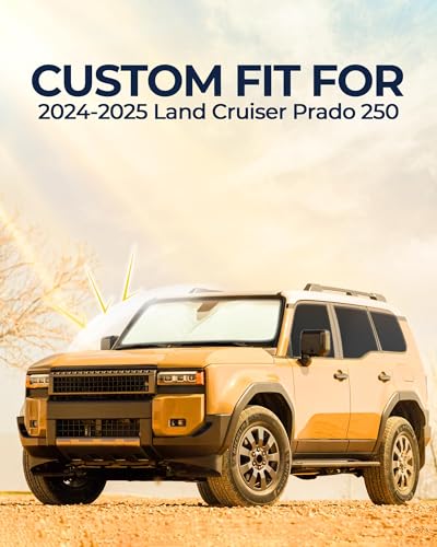 Image of Car Window Shades for Toyota Land Cruiser Prado 250 2024-2025, 8pcs Full Coverage Window Covers Sunshades for Front, Side and Rear Windows, Privacy Window Shade Keep Vehicle Cool for Camping Napping