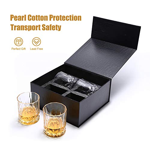 Smart Egg Whiskey Glasses With Luxury Box, Scotch Bourbon Cocktail Glass Gift For Men Women, 10 Oz Old Fashioned Rock Barware Drinking Glassware Sets-Set Of 4 #TOP3