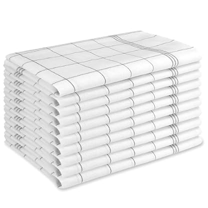 BARBONS 10er Set Geschirrtücher Baumwolle 50x70 cm – Extrem saugstark Oeko-TEX Zertifiziert Trockentücher für Küche Küchenhandtücher Küchentücher Geschirrhandtücher Waschbar bis 60°C - Schwarz
