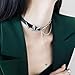 CIXVOEMK Silver Snake Entwined Pendant-Personalized Collarbone Chain-Fashion Necklace (Necklace-C)